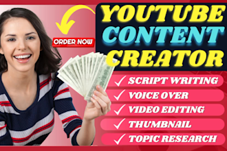 be your youtube content creator and video editor