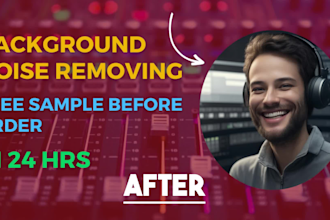audio editing, clean up, remove background noise, fix,enhance, improve