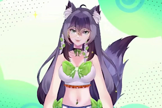 design and rig male and female live2d vtuber model ,live2d commission, 2d anime