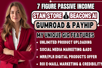 stan store, stan store marketing, stan store setup, beacons ai, payhip, gumroad