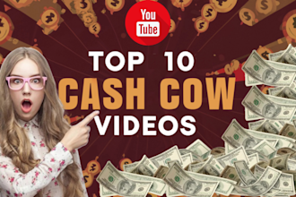 edit top 10 faceless cash cow videos to boost your youtube channel