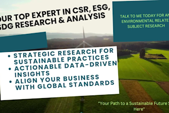 expertly research on urgent sustainability, csr, sdgs, esg, ems