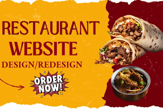 build wordpress restaurant, bar, food cart or online ordering and food menu