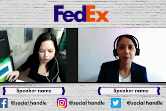 add titles and name cards to your podcast zoom meeting or interview