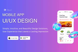 do custom mobile app UI UX design and wireframing in figma
