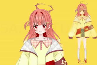 design and rig live 2d vtuber model 2dvtuber model vtuber commission 2d anime