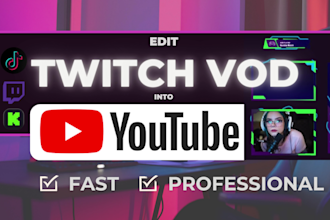 turn twitch stream vods into epic youtube tiktok shorts, clips stream highlights