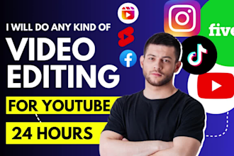 edit repurpose long short video, editing for youtube, social media in 24 hours