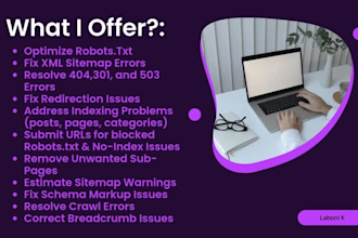 fix robots txt, xml sitemap and indexing issues