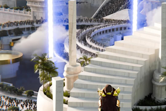 do modelling of temple and large kingdoms in blender and unreal