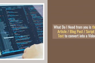 convert blog post,script,article,text into an engaging video