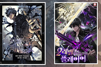 draw shonen anime manhwa, manga, webtoon style illustration, wattpad ebook cover