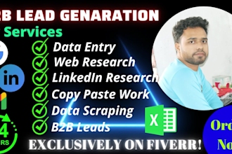 do b2b lead generation and targeted web research, email list