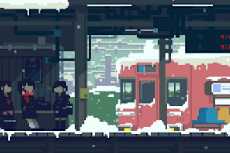 make pixel art animated gif with lofi loop animation video for stream