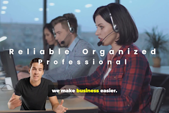 be your professional  virtual assistant and call center agent