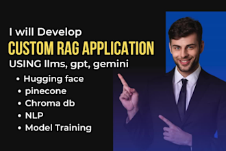 create rag application using llms, huggingface, gpt model langchain and pinecone