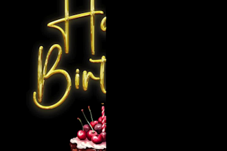 custom digital birthday invitation animated birthday video