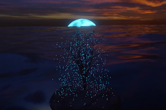 abstract 3d sunrises animation