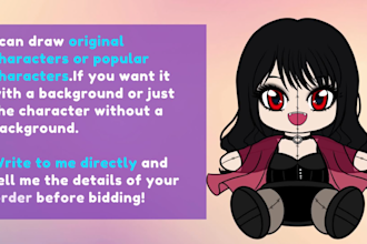 design a cute custom plushie for you