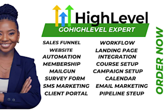 do gohighlevel automation ghl sales funnel  saas workflow go high level expert