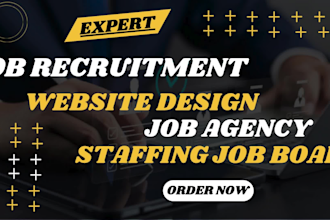 design a stunning recruitment website, job board, job agency, and staffing