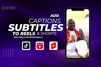 edit and add catchy subtitles and captions to reels, tiktok, youtube shorts