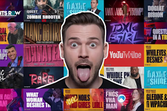 design eye catching clickbait youtube thumbnails in 3 hours