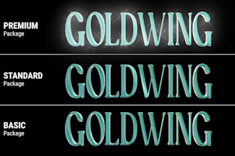 animated 3d metallic logo and text