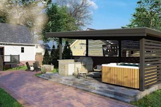 design your rooftop, garden, backyard, terrace 3d render
