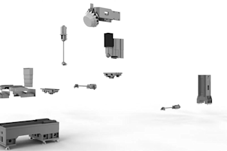 create 3d industrial animation, 3d cnc machine animation, machine exploded view
