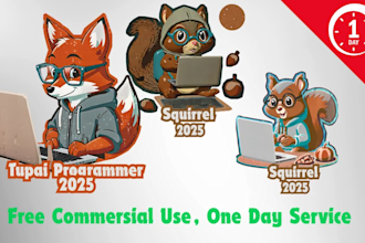 create custom cartoon animal characters for you