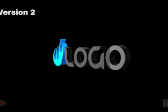 do 3d rotating logo animation in seamless loop