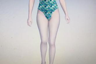 create a swimsuit sewing pattern with 3d simulation