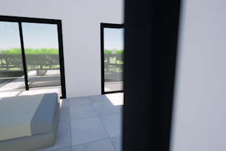 design house exterior model, 3d rendering, walkthrough