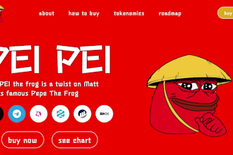 design meme coin landing page, meme coin website, crypto website, memecoin