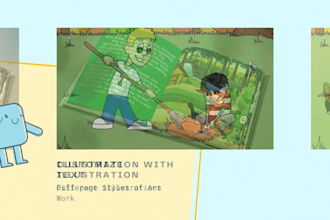 create amazing children book illustration and cover