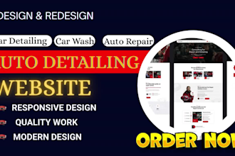 car detailing website, car wash website, auto detailing website auto body repair