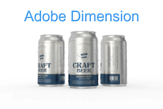 make digital 3d product mockup design in adobe dimension