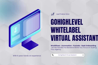 be your gohighlevel virtual assistant for white label agencies
