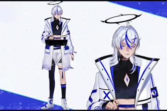 design and rig high quality live2d vtuber model for streaming and commission