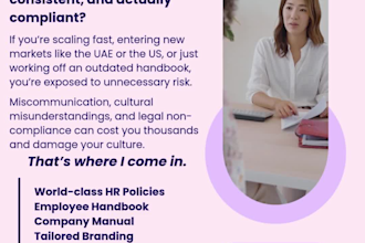 write company HR policies, employee handbooks and brandbook