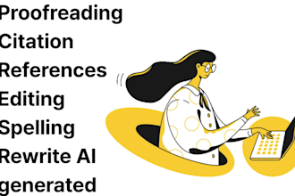 fix proofreading,  references and citation in all style within 24 hours