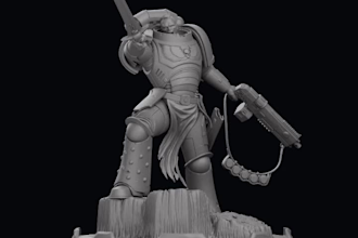 do 3d models for tabletop game, dnd miniatures for printing, rpg 3d figures, stl