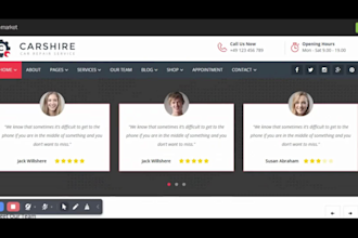 build car repair website, car servicing,auto repair, car wash, autoparts website