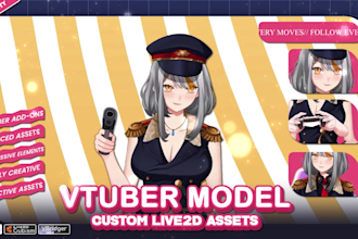 create custom vtuber assets, props and live2d add ons for your model