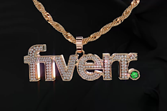 make a 3d iced out logo on chain animation