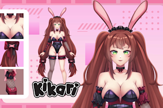 draw anime live2d vtuber model ready to rig high quality
