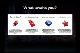 create you landing page or sales page with animation