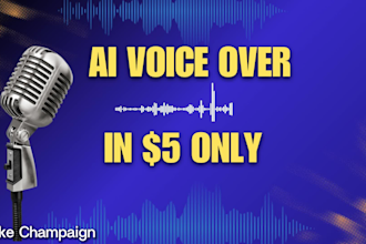 do realistic human ai voice over for your project