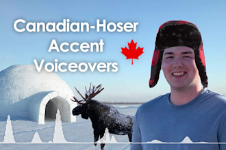 read a stereotypical canadian accent character voiceover